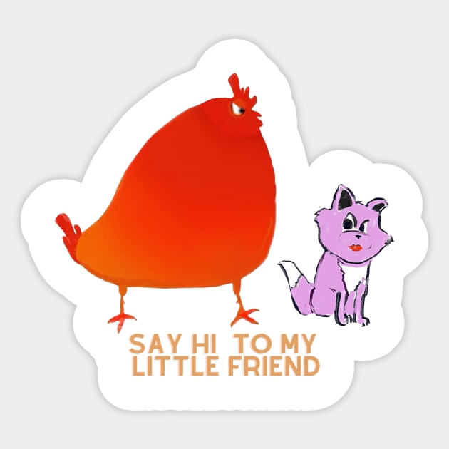 Feisty Fowl and Feline Fashion Sticker by Mermaid Cosmetics